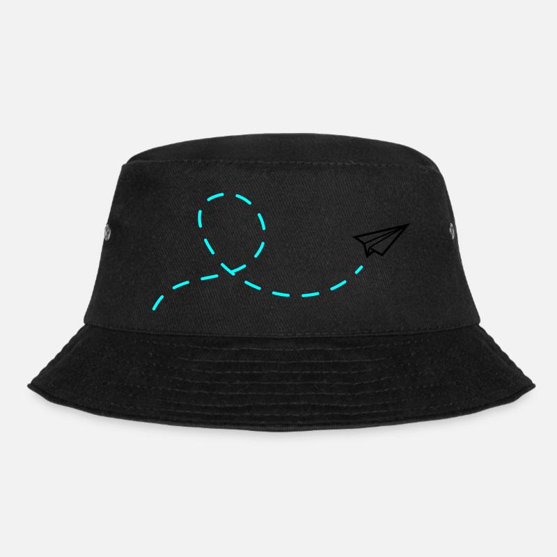 Papierflieger - Bucket Hat - Schwarz