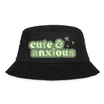 cute and anxious pastel funny - Bucket Hat - black - Front - Lela (165cm)