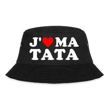 J' aime ma tata cadeau tante coeur rouge - Bob - noir - Devant - Lela (165cm)