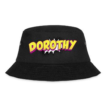 Dorothy Benutzerdefinierter Name Comic Book Stil Pop Art, - Bucket Hat - Schwarz - Vorne - Lela (165cm)