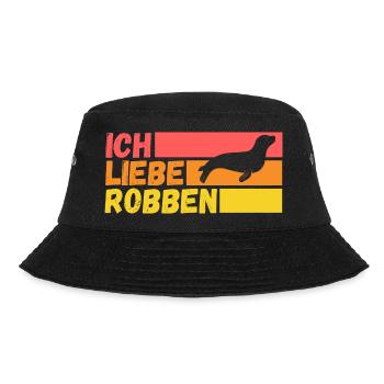 Seehund Seelöwe Robbe - Bucket Hat - Schwarz - Vorne - Lela (165cm)