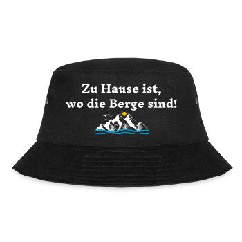 Zu Hause ist wo die Berge sind - Bucket Hat - Schwarz - Vorne - Lela (165cm)