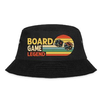 Board Game Legend Nerd Gamer Tabletop Player - Bucket Hat - Schwarz - Vorne - Lela (165cm)