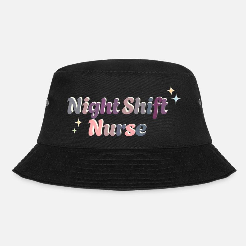 Nachtschicht-Krankenschwester/Krankenbruder - Bucket Hat - Schwarz