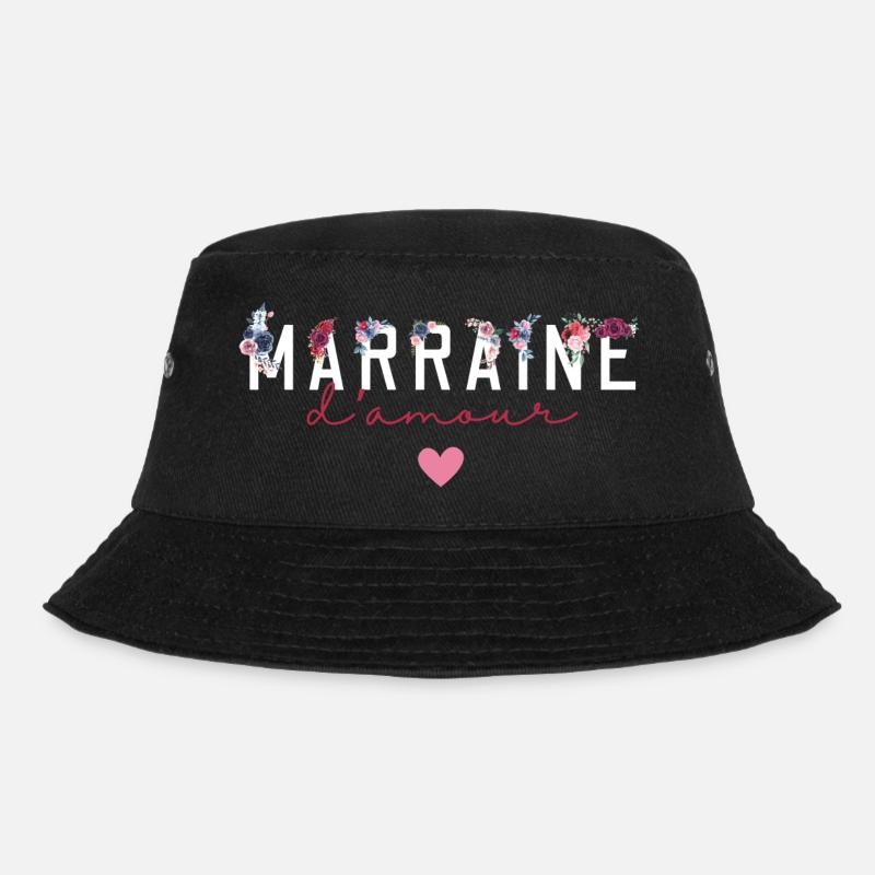 Marraine d’amour fleurs- idée cadeau marraine - Bob - noir