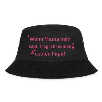 lustige sprüche cooler papa - Bucket Hat - Schwarz - Vorne - Lela (165cm)