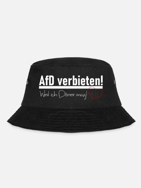 AfD verbieten - weil ich Döner mag! - Bucket Hat - Schwarz
