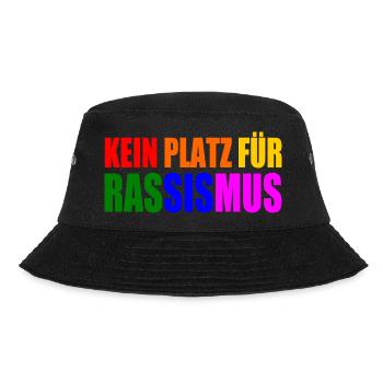 kein platz für rassismus - Bucket Hat - Schwarz - Vorne - Lela (165cm)