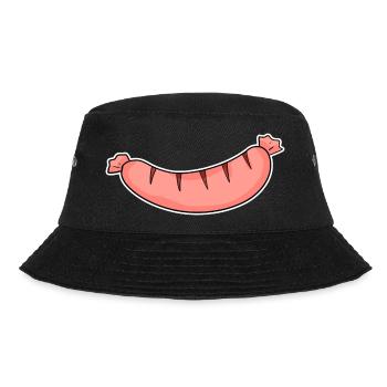 Sausage Motif - Bucket Hat - black - Front - Lela (165cm)