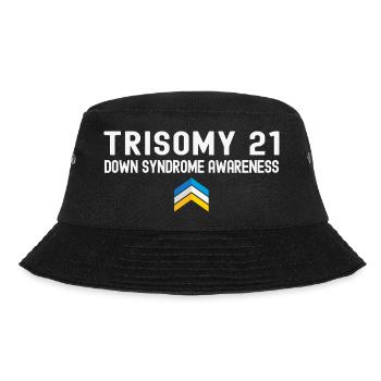 Drei Chromosomenpfeile - 3.21 Down-Syndrom - Bucket Hat - Schwarz - Vorne - Lela (165cm)