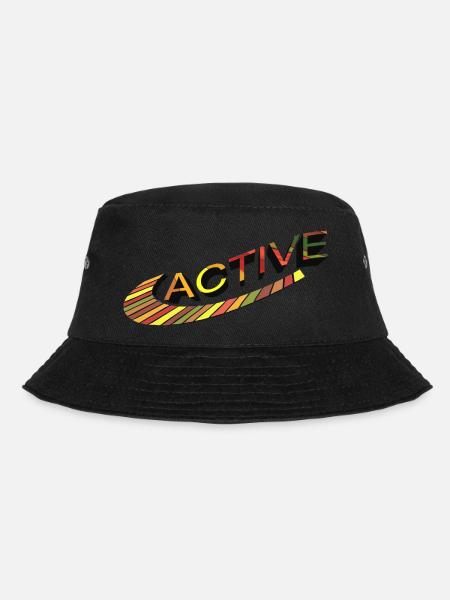 Active - from Abstractterry - Bucket Hat - black