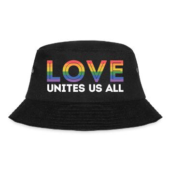 LGBT Pride Month - Liebe vereint uns alle - Bucket Hat - Schwarz - Vorne - Lela (165cm)