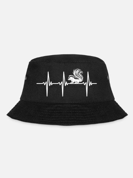 Herzschlag für niedliche Stinktiere Babys - Bucket Hat - Schwarz