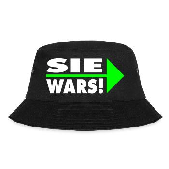 Sie wars! Partner- oder Partyshirt - Bucket Hat - Schwarz - Vorne - Lela (165cm)