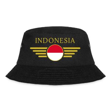 I Love Indonesia, Style Design T-Shirt - Bucket Hat - black - Front - Lela (165cm)