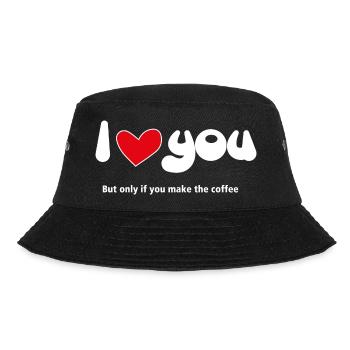 I Love You - Funny Quotes Couples NEW 11 - Bucket Hat - black - Front - Lela (165cm)