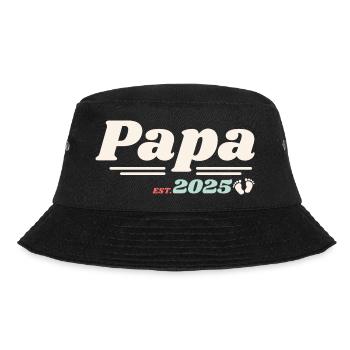 Papa Est 2025 Je vais être un papa style rétro - Bob - noir - Devant - Lela (165cm)