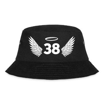Numéro 38 ange - 38e anniversaire ailes - Bob - noir - Devant - Lela (165cm)