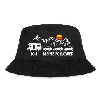 Camping Meine Follower Wohnmobil Camper - Bucket Hat - Schwarz - Vorne - Lela (165cm)
