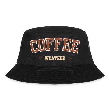 Kaffee-Wetter - Bucket Hat - Schwarz - Vorne - Lela (165cm)