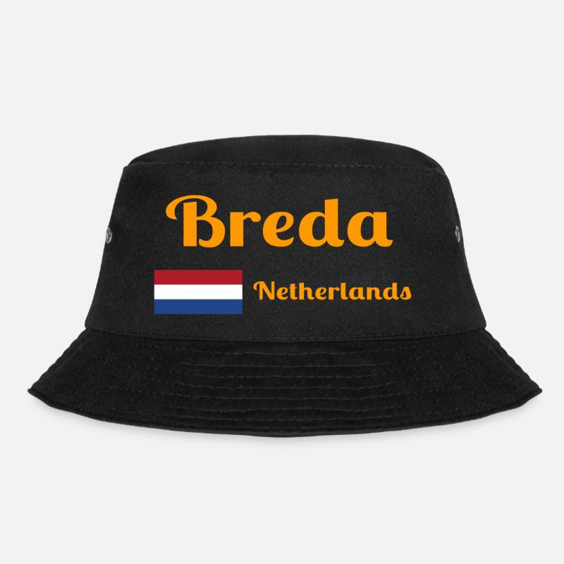Breda Niederlande - Stilvolle Drucke - Bucket Hat - Schwarz