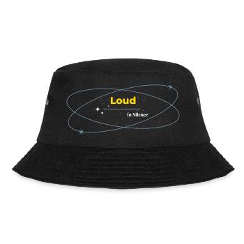 Loud in Silence dunkles Shirt - Bucket Hat - Schwarz - Vorne