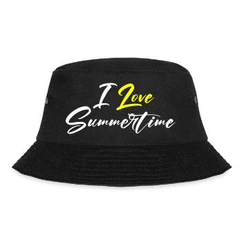 Ich Liebe Sommer - Bucket Hat - Schwarz - Vorne - Lela (165cm)