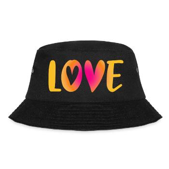 Love Heart Love Wedding Handwriting Wedding Wedding Wedding - Bucket Hat - black - Front - Lela (165cm)