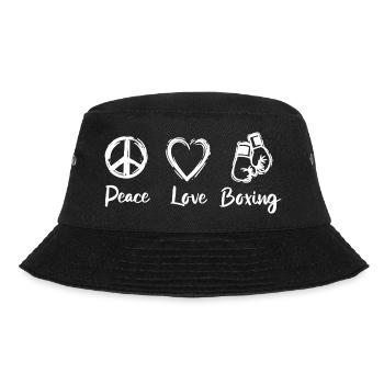 Peace Love Boxing - Bucket Hat - black - Front - Lela (165cm)