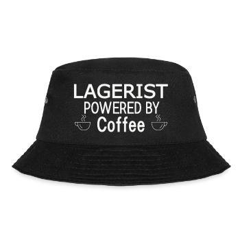 Lagerist Powered By Coffee - Bucket Hat - Schwarz - Vorne - Lela (165cm)