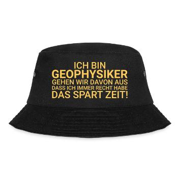 Geophysiker Zeit Sparen Geophysik - Bucket Hat - Schwarz - Vorne - Lela (165cm)