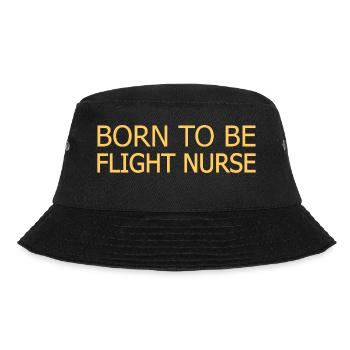 Flight Nurse Born To Be Luftrettung - Bucket Hat - Schwarz - Vorne - Lela (165cm)