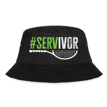 Tennis Player Servivor Lover Fun - Bucket Hat - black - Front - Lela (165cm)