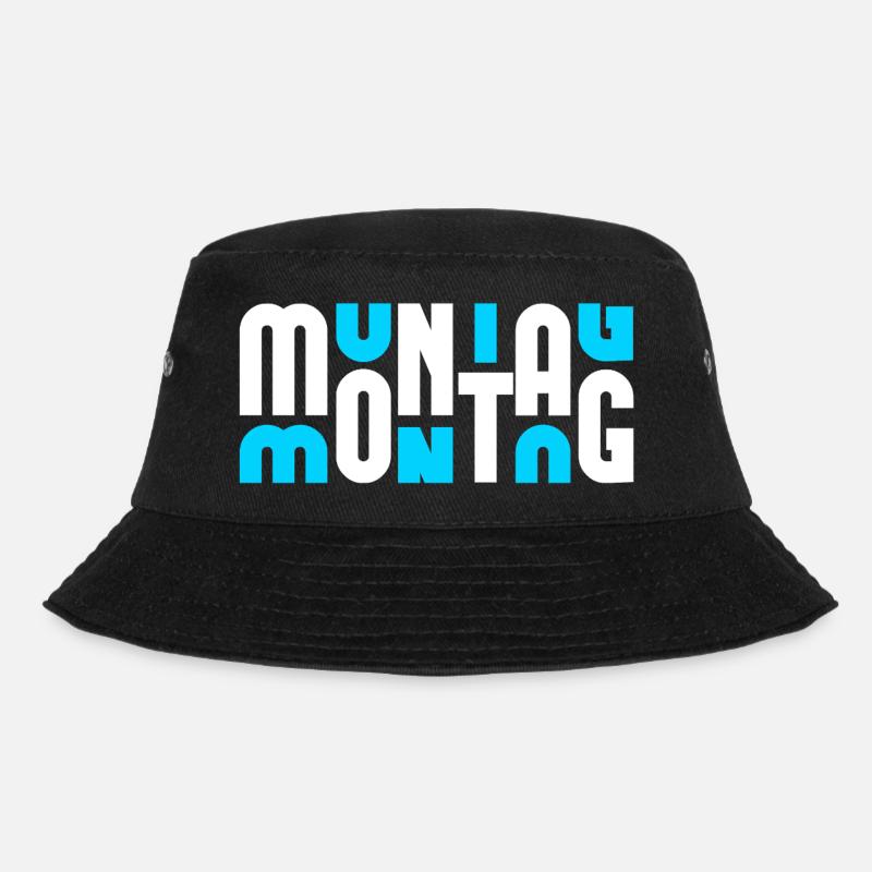 Motif Monday Blanc/Cyan - Bob - noir
