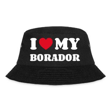 I Love My Borador Hund Besitzer - Bucket Hat - Schwarz - Vorne - Lela (165cm)