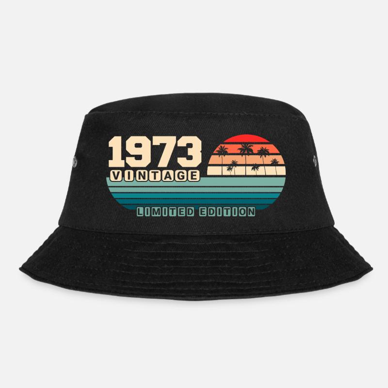 52e anniversaire 1973 Vintage 1973 Retro Sunset - Bob - noir
