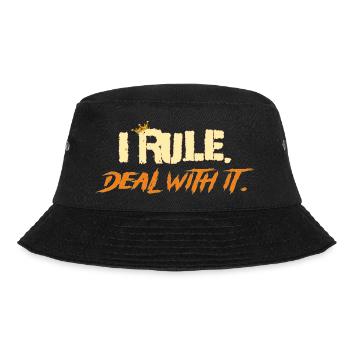 I_rule_2 - Bucket Hat - Schwarz - Vorne - Lela (165cm)