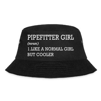 Industrie Schlosser Rohr - Bucket Hat - Schwarz - Vorne - Lela (165cm)