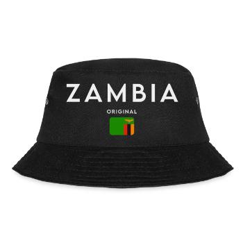 Zambian pride, minimalist sleek design - Bucket Hat - black - Front - Lela (165cm)