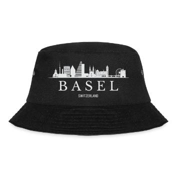 Basel Skyline, Basel Schweiz - Bucket Hat - Schwarz - Vorne - Lela (165cm)