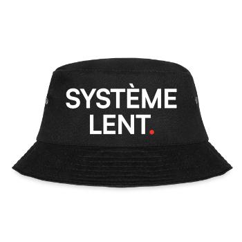 Langsames System, Humor, Müdigkeit, Arbeit - Bucket Hat - Schwarz - Vorne - Lela (165cm)