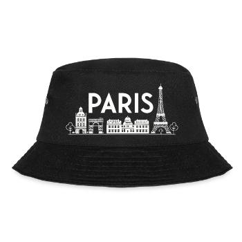 Pariser Lichtstadt Silhouette - Bucket Hat - Schwarz - Vorne - Lela (165cm)