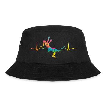 Boulderer heartbeat Bouldering Bouldering - Bucket Hat - black - Front - Lela (165cm)