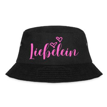 Liebelein - Wortschätze - vergessene Wörter - Bucket Hat - Schwarz - Vorne - Lela (165cm)