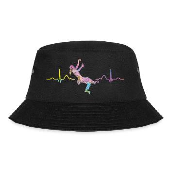 Boulderer heartbeat Bouldering Bouldering - Bucket Hat - black - Front - Lela (165cm)