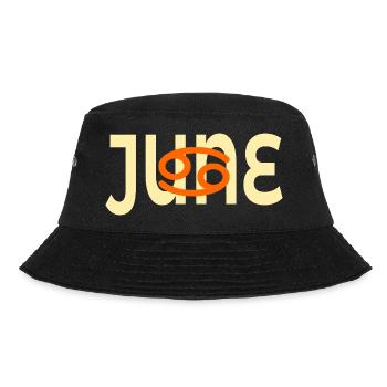 Birthday June - Zodiac Sign Cancer - Bucket Hat - black - Front - Lela (165cm)