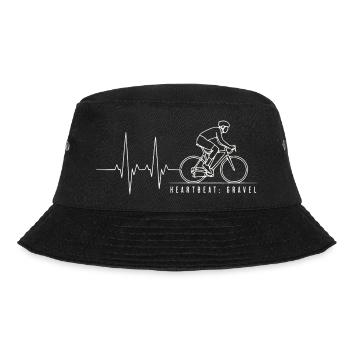 Heartbeat Gravel Bike - Bucket Hat - Schwarz - Vorne - Lela (165cm)