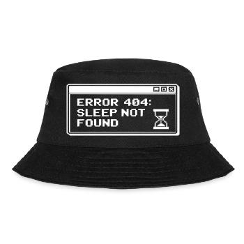 404 Sleep Not Found Pixel - Bucket Hat - black - Front - Lela (165cm)