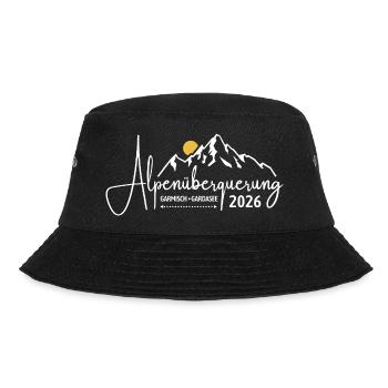 Alpenüberquerung 2026 Garmisch Gardasee Wandern - Bucket Hat - Schwarz - Vorne - Lela (165cm)