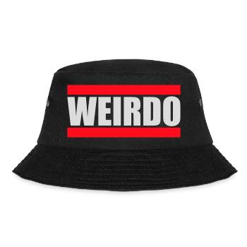 Weirdo Komischer Verrückter Lustiger Spruch Logo - Bucket Hat - Schwarz - Vorne